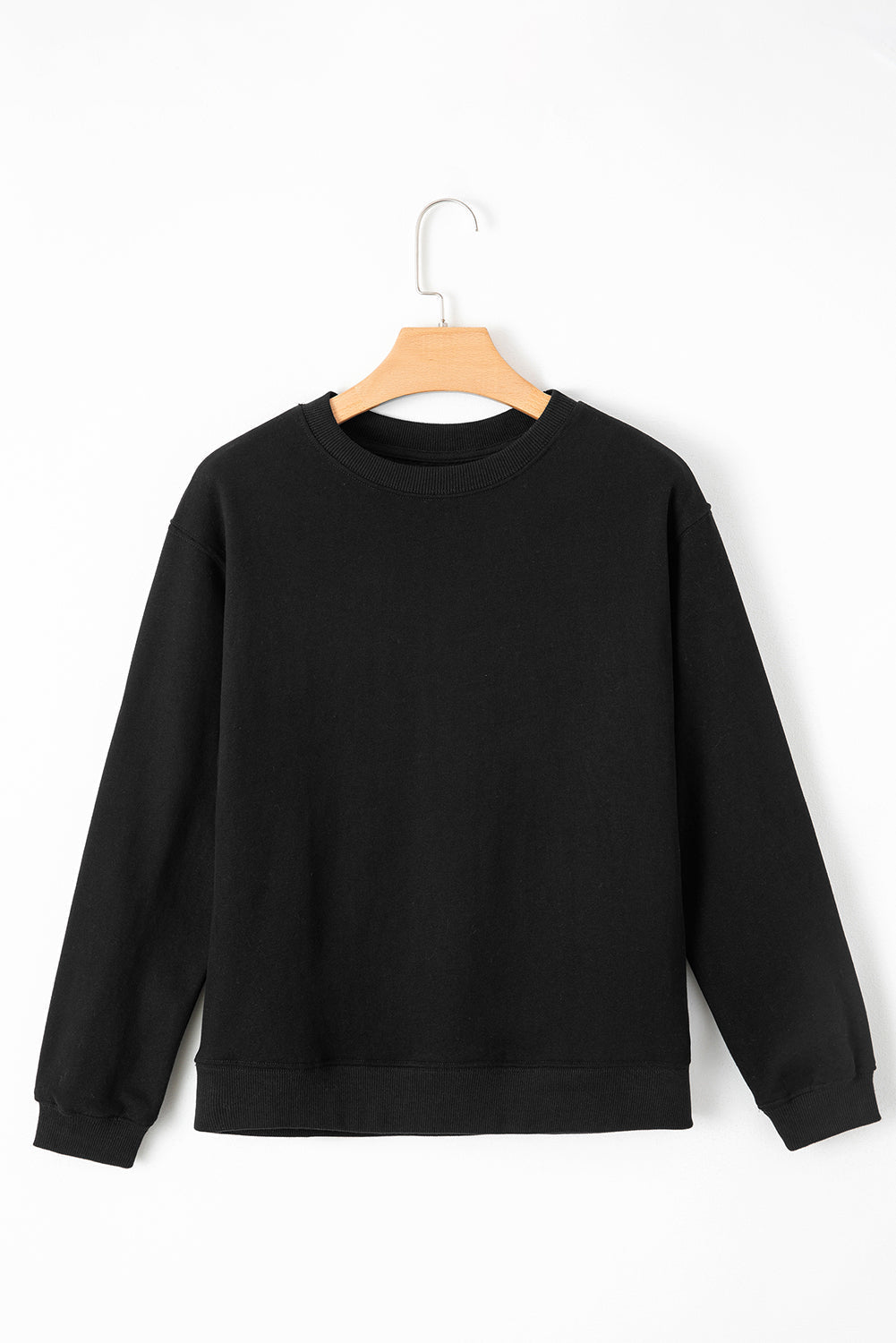 Solid Fleece Lined Drop Shoulder Terry Sweatshirt - Rooted & Reckless Co.