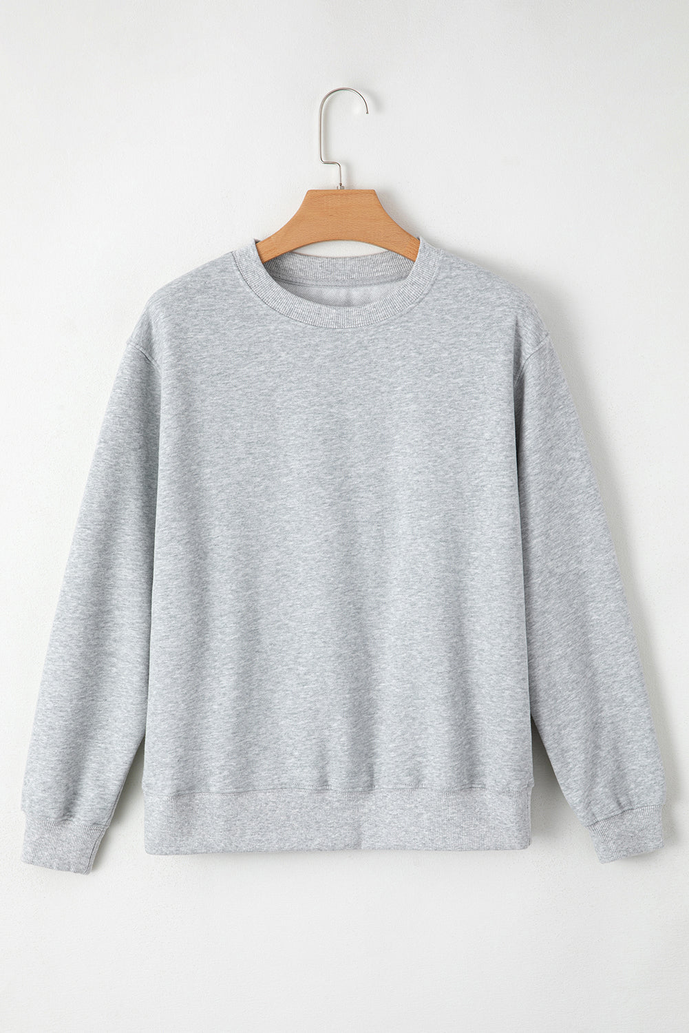 Solid Fleece Lined Drop Shoulder Terry Sweatshirt - Rooted & Reckless Co.