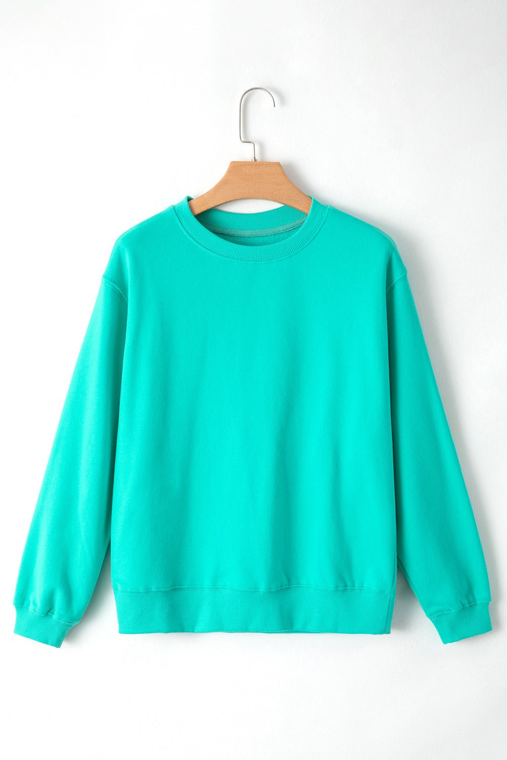 Solid Fleece Lined Drop Shoulder Terry Sweatshirt - Rooted & Reckless Co.