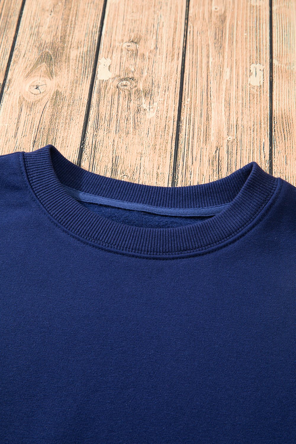 Solid Fleece Lined Drop Shoulder Terry Sweatshirt - Rooted & Reckless Co.