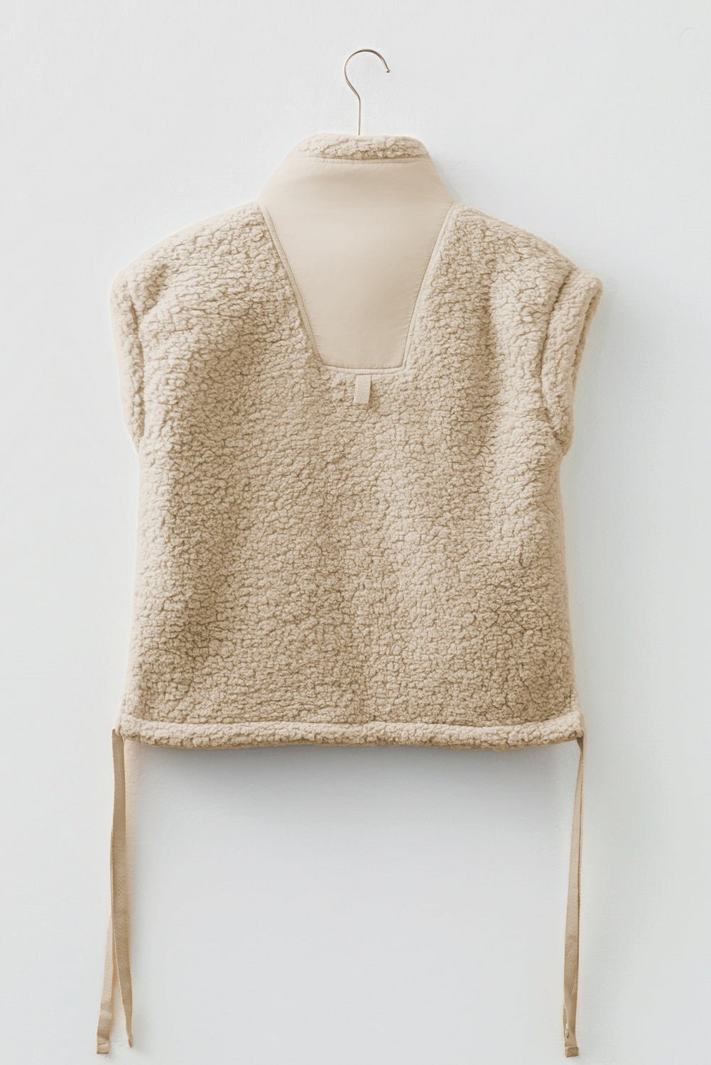 Solid Fleece Snap Button Side Tie Vest - Rooted & Reckless Co.