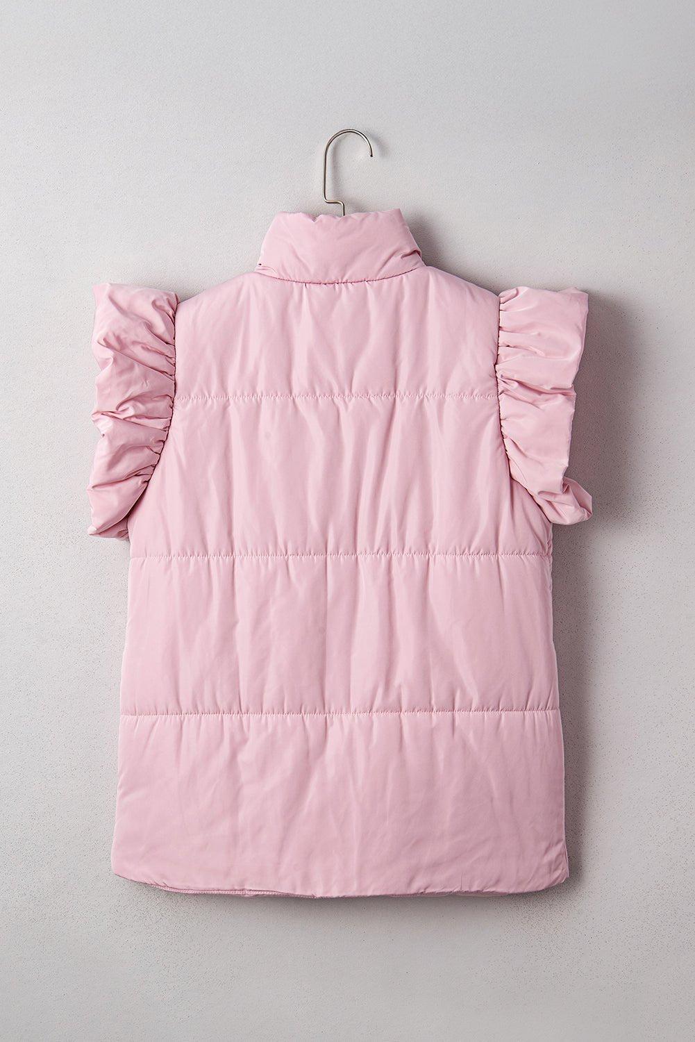 Solid Flutter Sleeve Snap Button Puffer Vest - Rooted & Reckless Co.