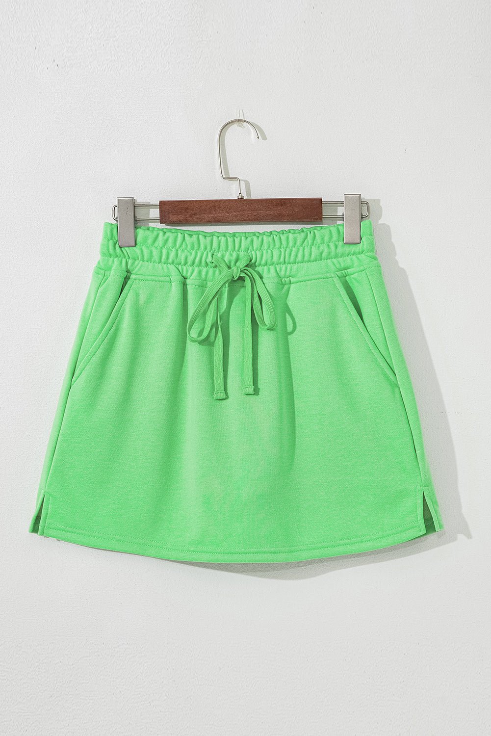 Solid French Terry Drawstring Waist Mini Skort - Rooted & Reckless Co.