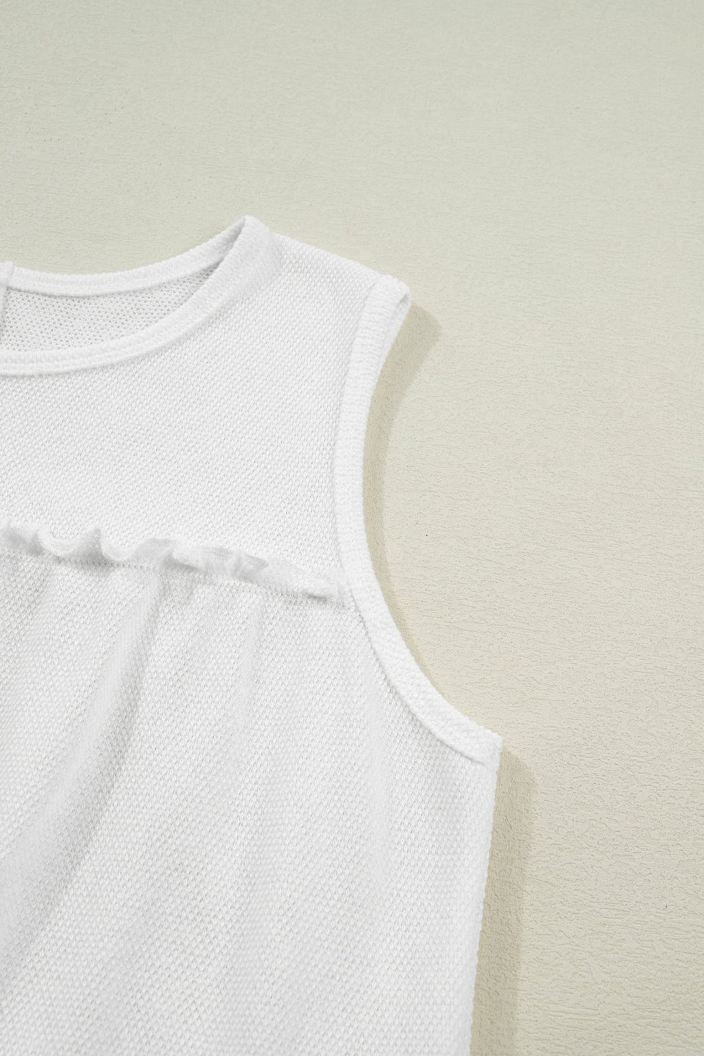 Solid Frilled Ruffle Tiered Tank Top - Rooted & Reckless Co.