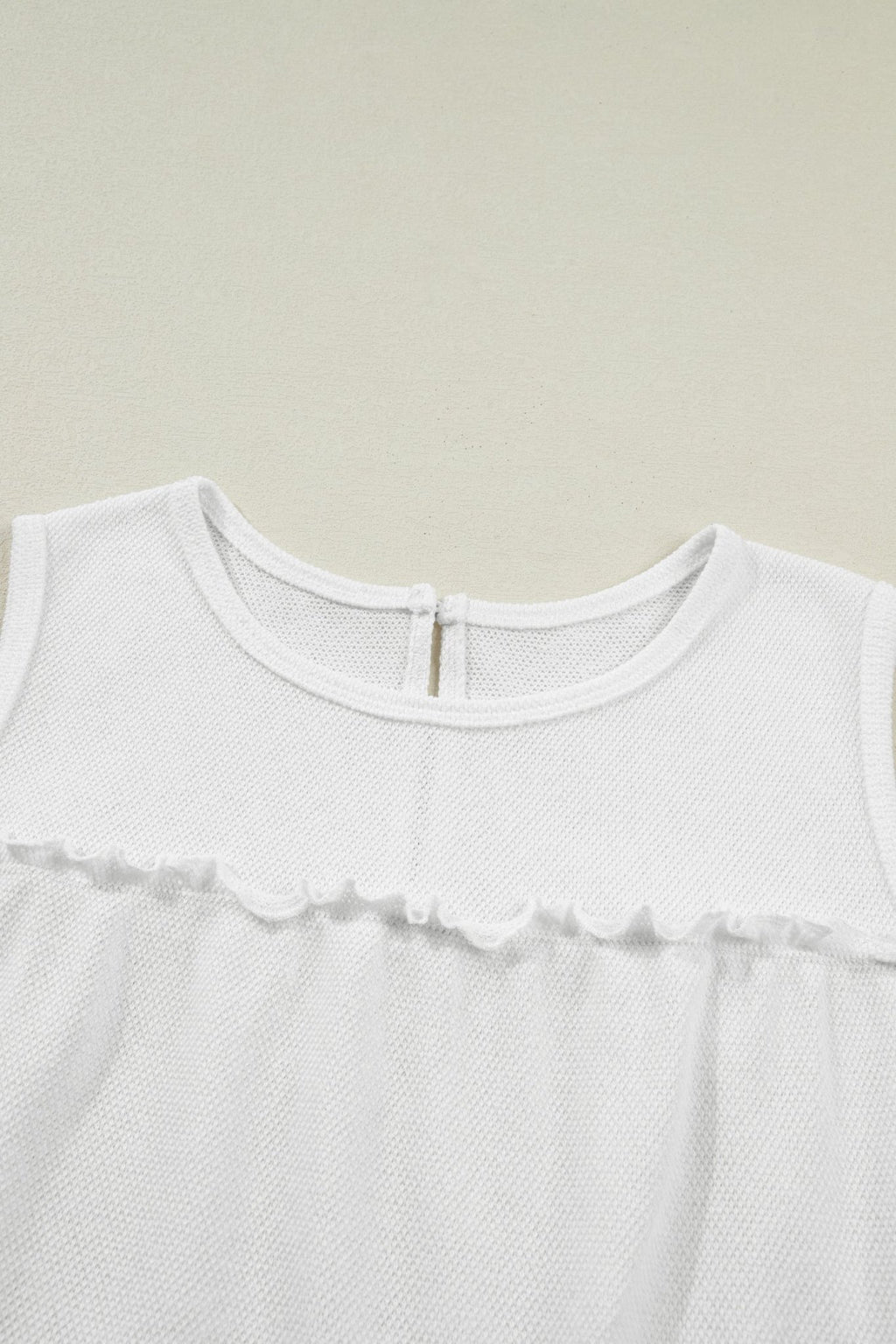 Solid Frilled Ruffle Tiered Tank Top - Rooted & Reckless Co.