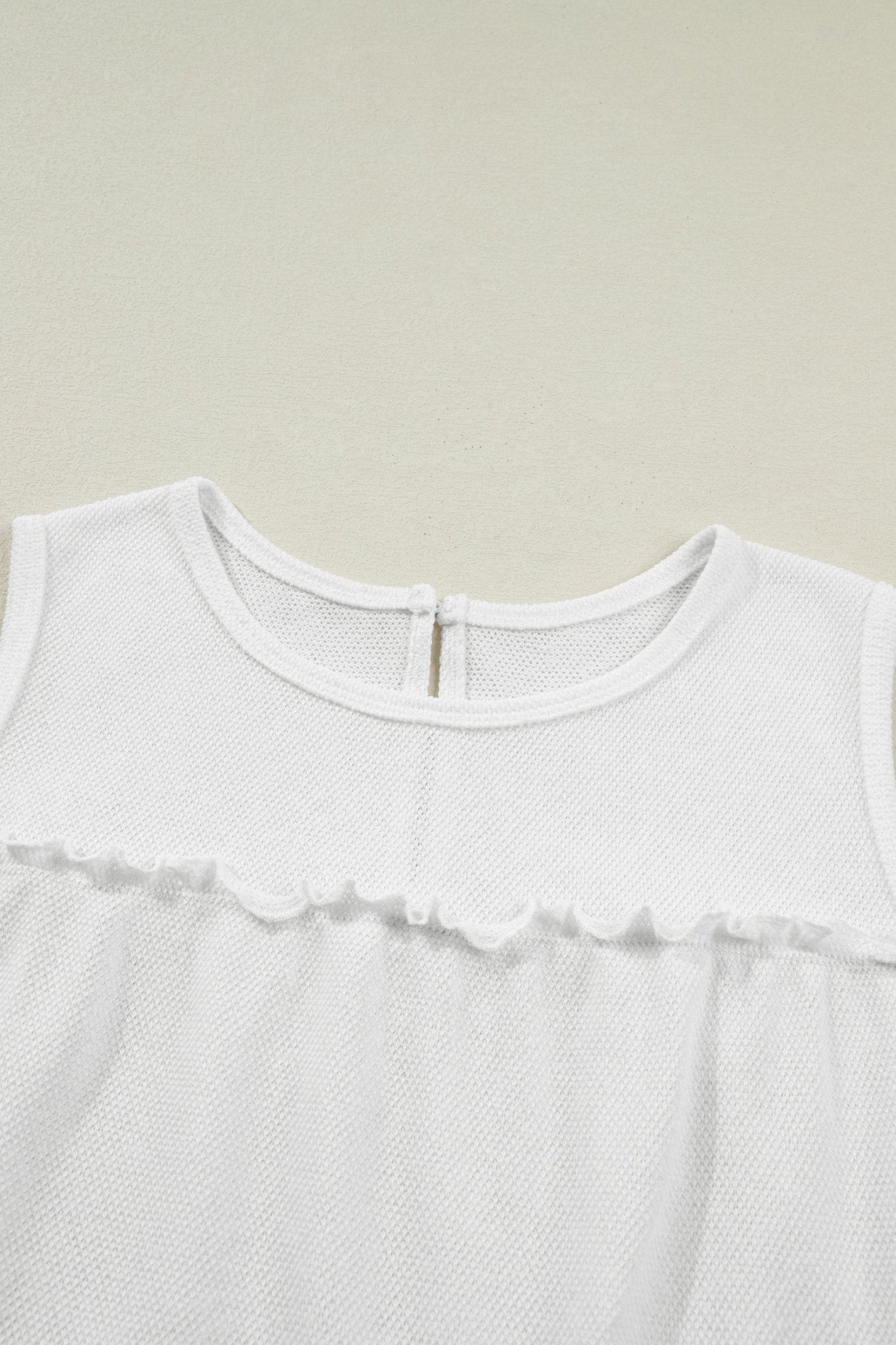 Solid Frilled Ruffle Tiered Tank Top - Rooted & Reckless Co.
