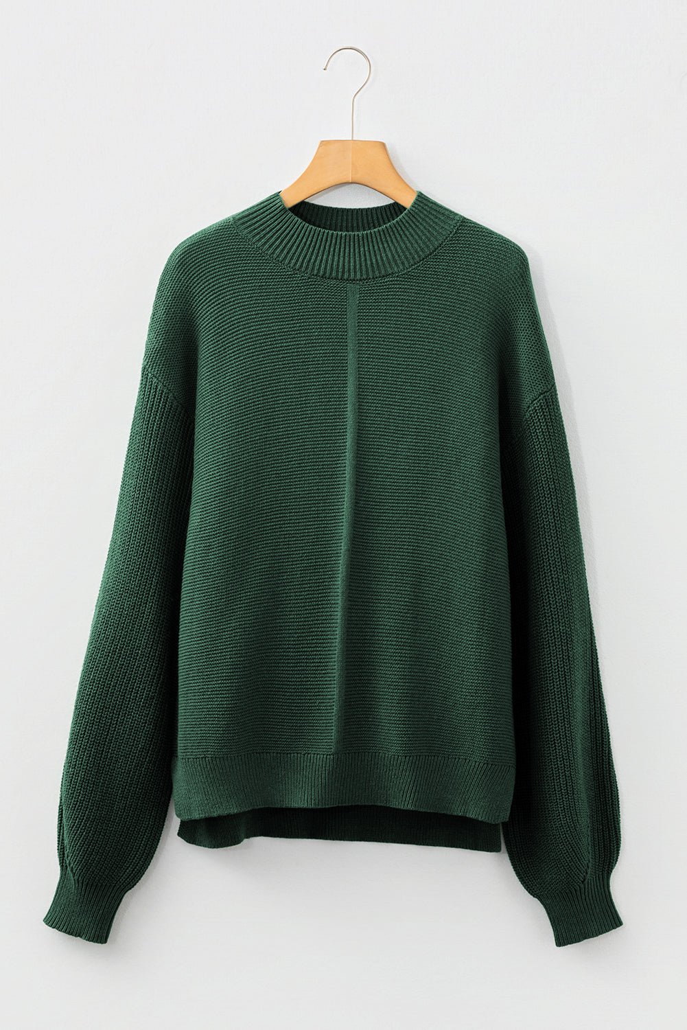 Solid Front Seam Drop Shoulder Sweater - Rooted & Reckless Co.