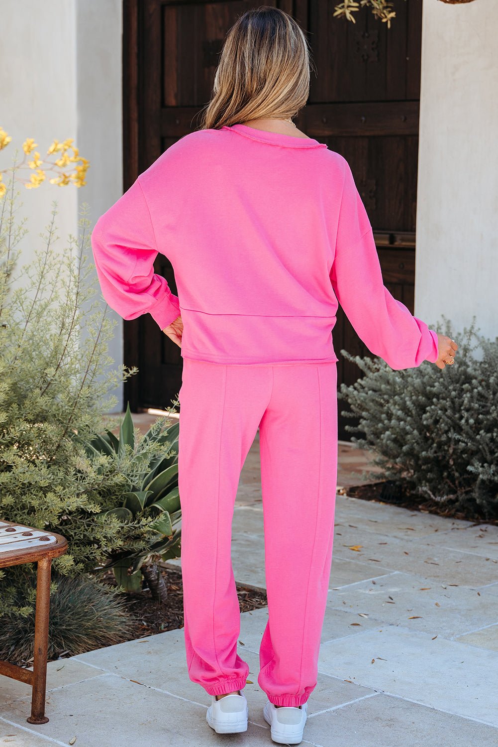Solid Half-Button Pullover and Jogger Pants Set - Rooted & Reckless Co.