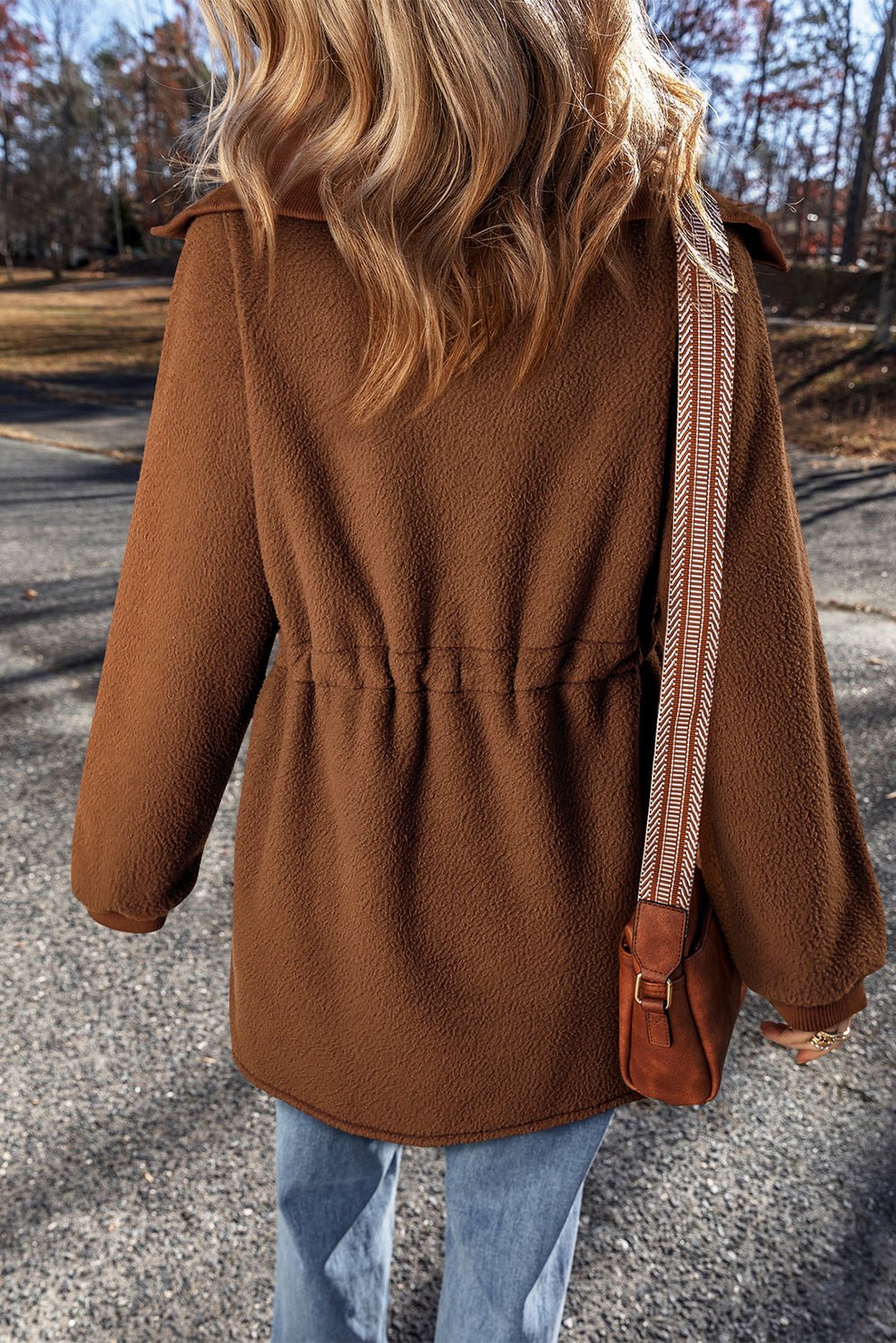 Solid Half-Zip Fleece Pocketed Sweatshirt - Rooted & Reckless Co.