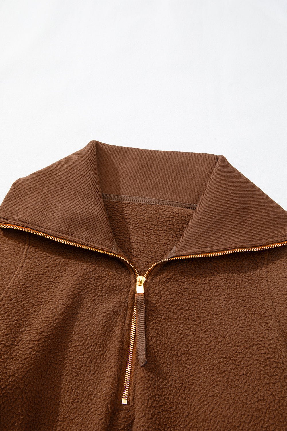 Solid Half-Zip Fleece Pocketed Sweatshirt - Rooted & Reckless Co.