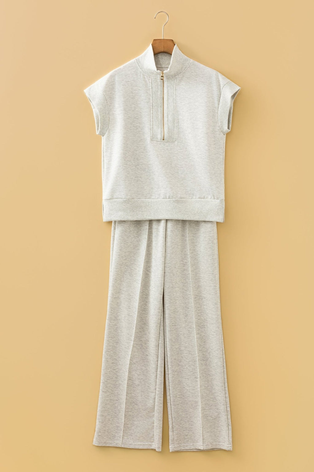 Solid Half Zip Polo Tee and Pants Set - Rooted & Reckless Co.