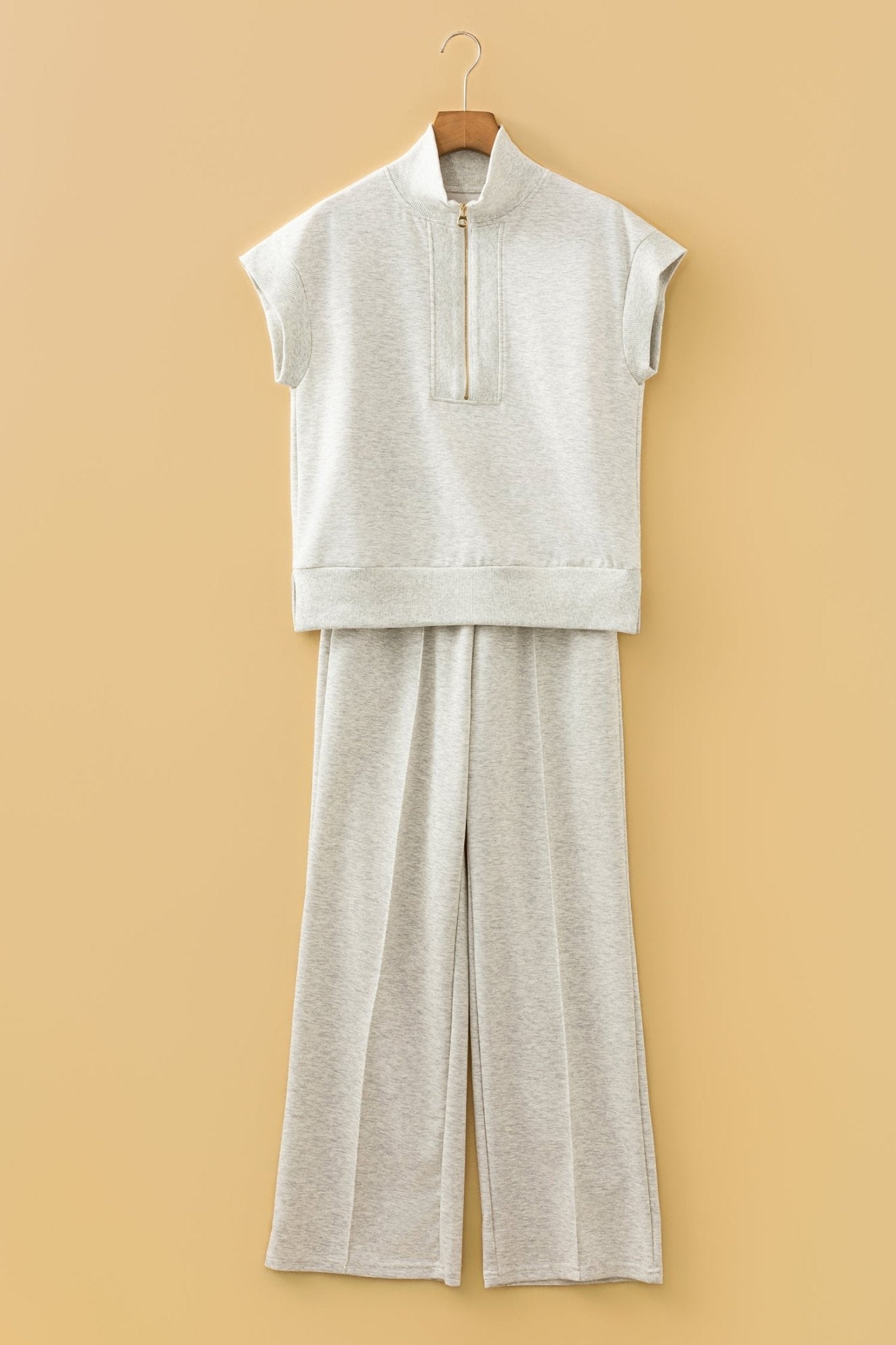 Solid Half Zip Polo Tee and Pants Set - Rooted & Reckless Co.