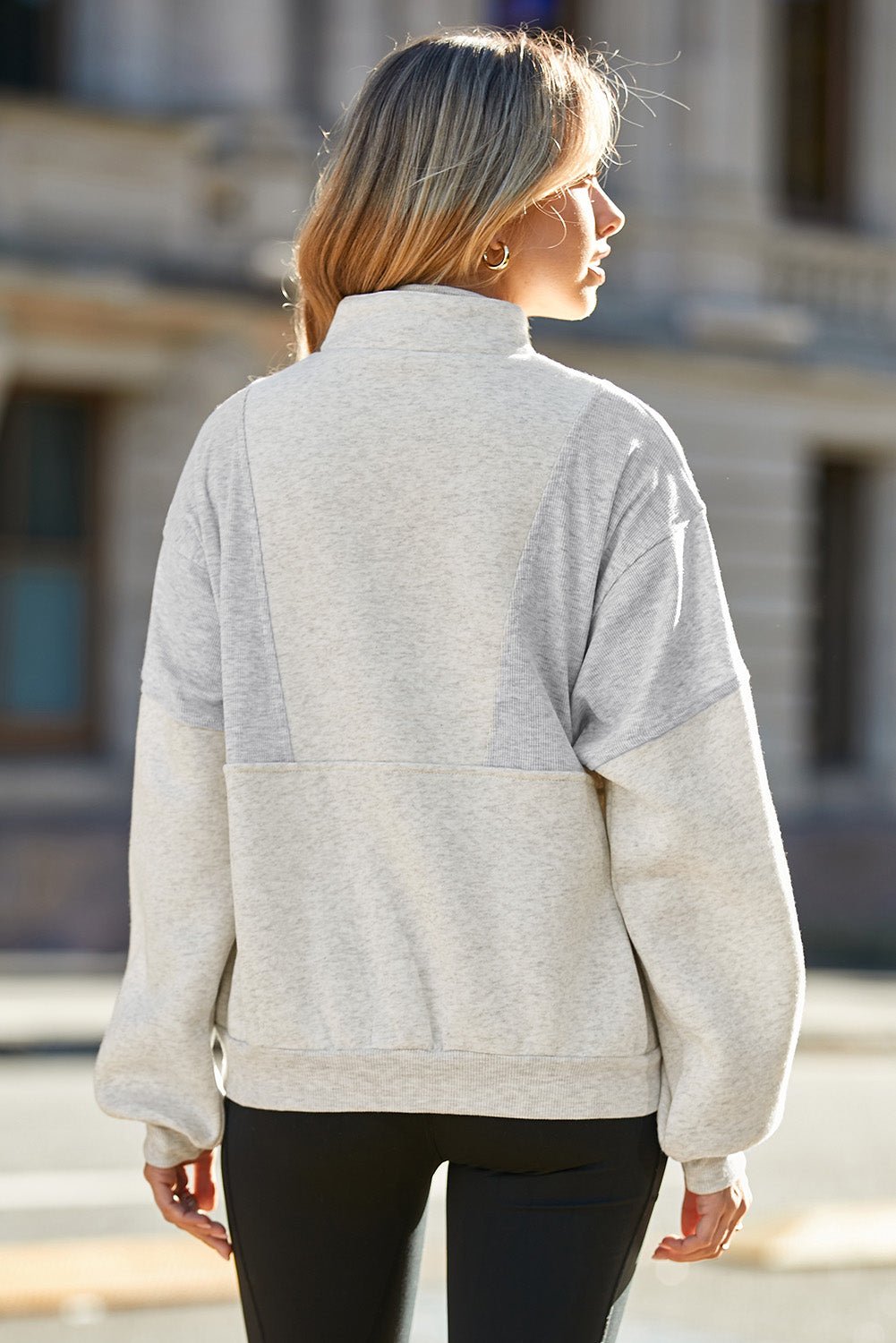 Solid Half-Zip Reverse Seam Pocketed Sweatshirt - Rooted & Reckless Co.