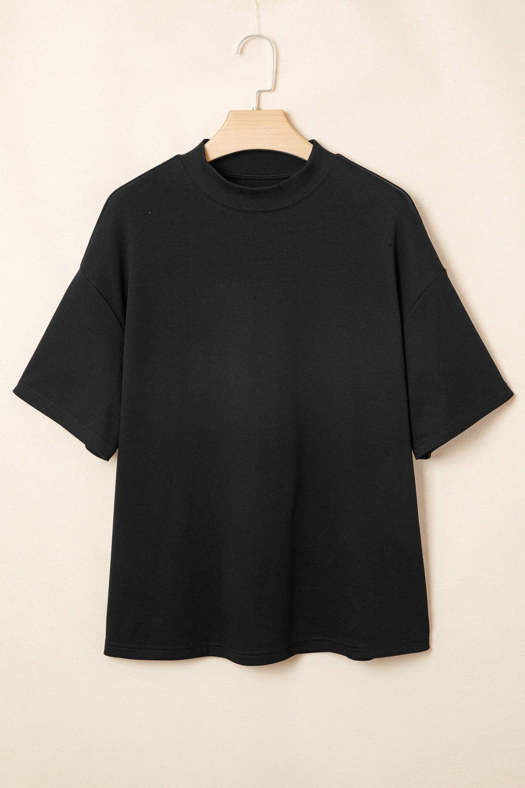 Solid High Neck Oversize Tee - Rooted & Reckless Co.