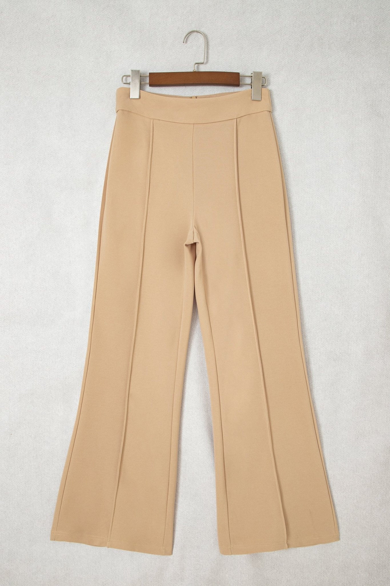 Solid High Waist Exposed Seam Bootcut Pants - Rooted & Reckless Co.
