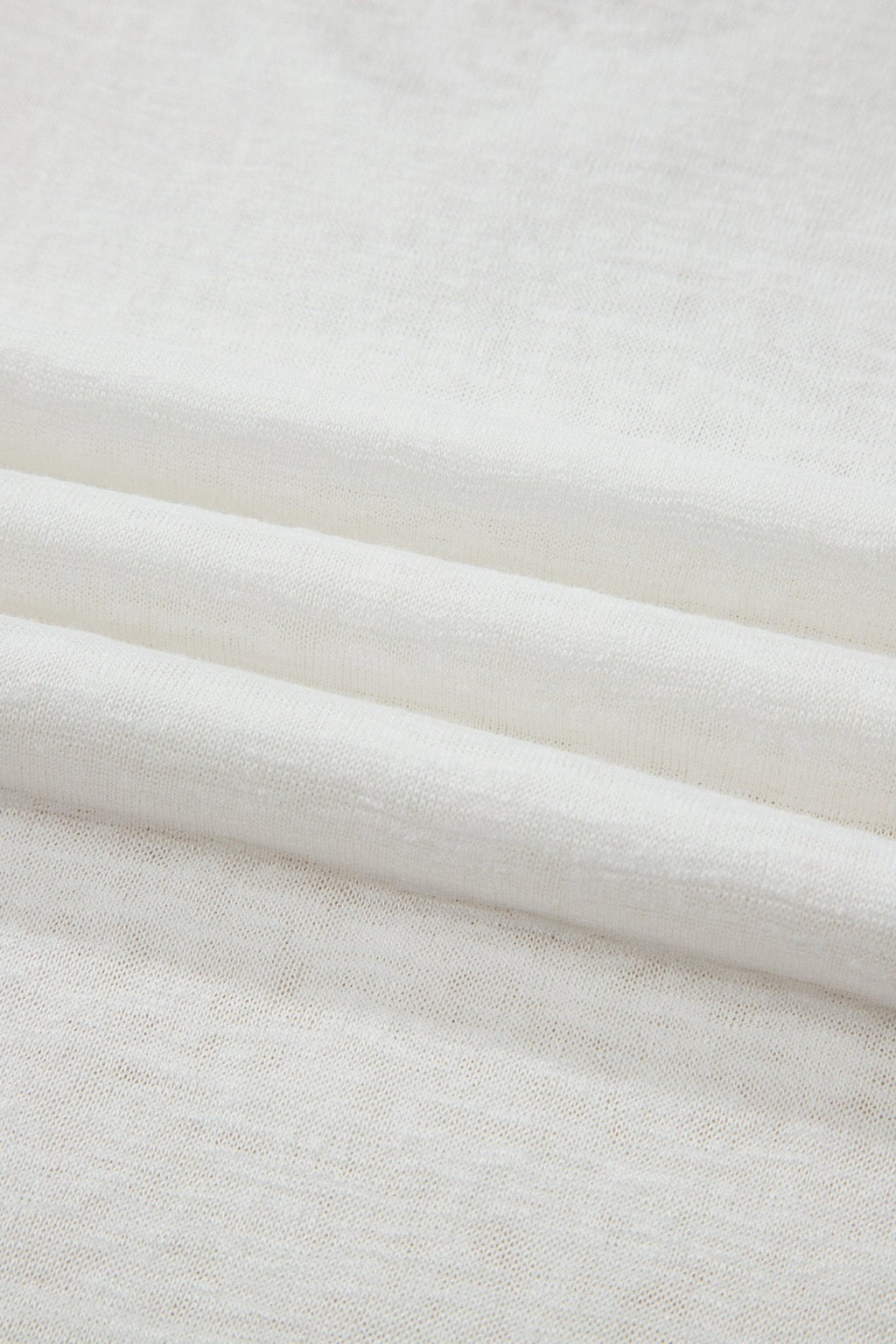 Solid Hollowed Lace Trim V-Neck T-Shirt - Rooted & Reckless Co.