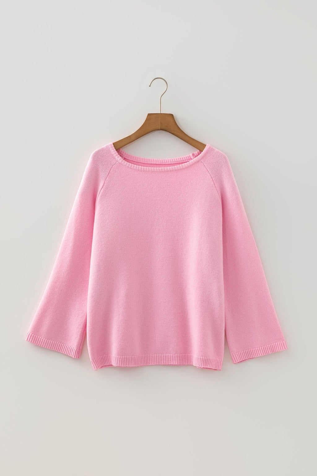 Solid Knit 3/4 Sleeve Dolman Sweater - Rooted & Reckless Co.