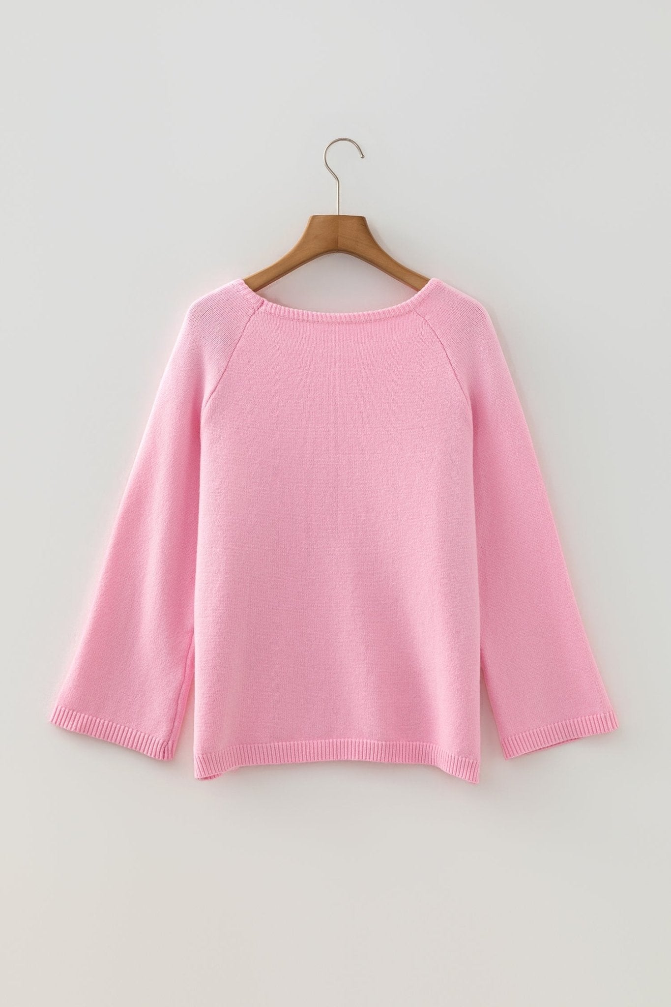 Solid Knit 3/4 Sleeve Dolman Sweater - Rooted & Reckless Co.