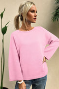 Solid Knit 3/4 Sleeve Dolman Sweater - Rooted & Reckless Co.