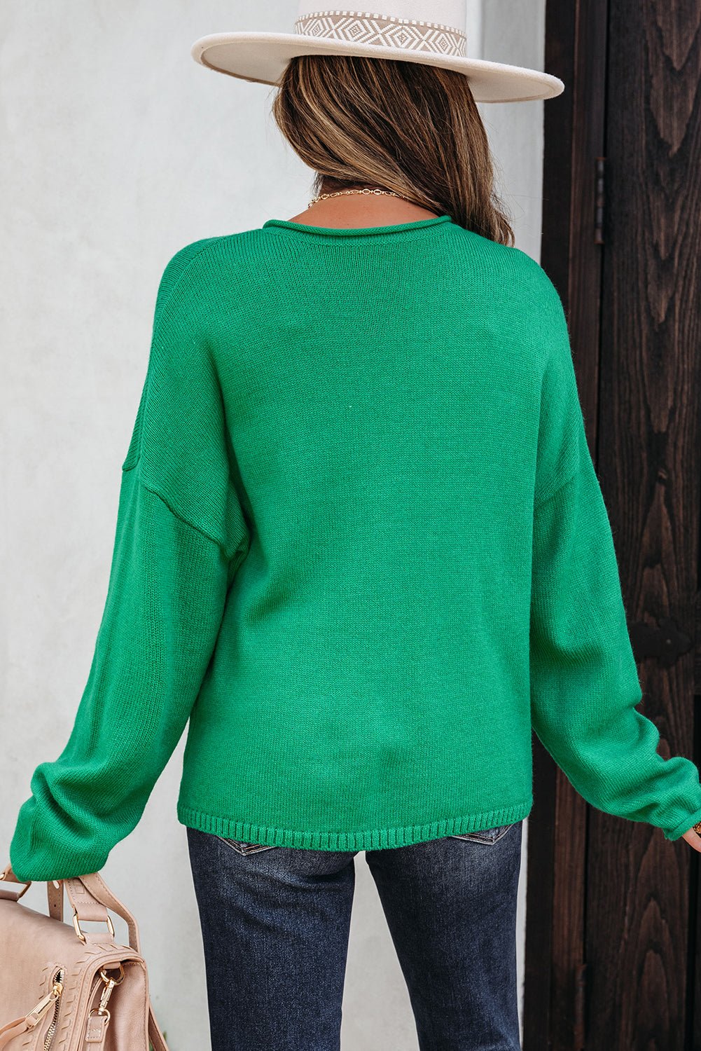 Solid Knit Button-Up Drop Shoulder Sweater Cardigan - Rooted & Reckless Co.