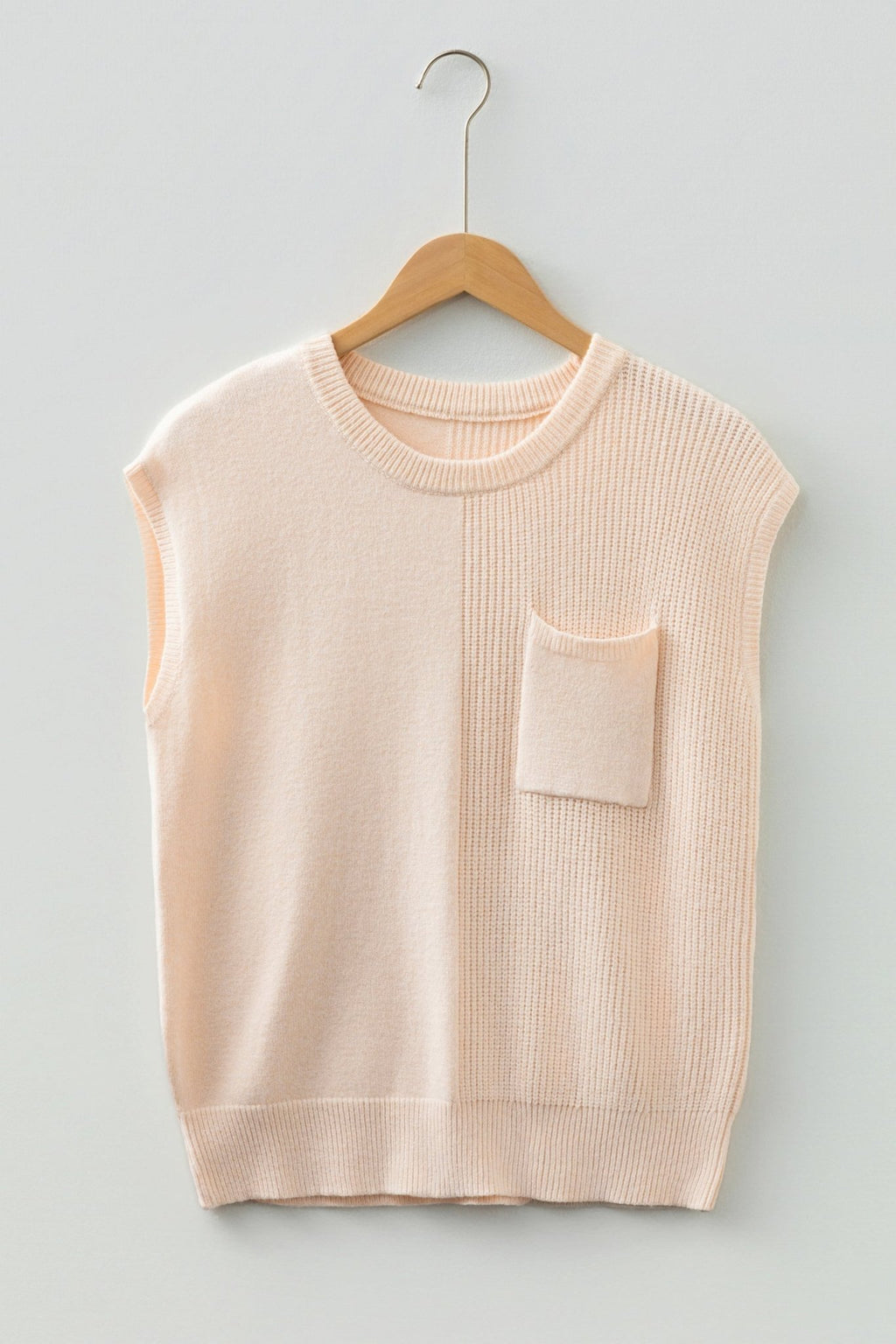 Solid Knit Patch Pocket Crewneck Sweater - Rooted & Reckless Co.
