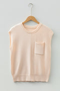 Solid Knit Patch Pocket Crewneck Sweater - Rooted & Reckless Co.
