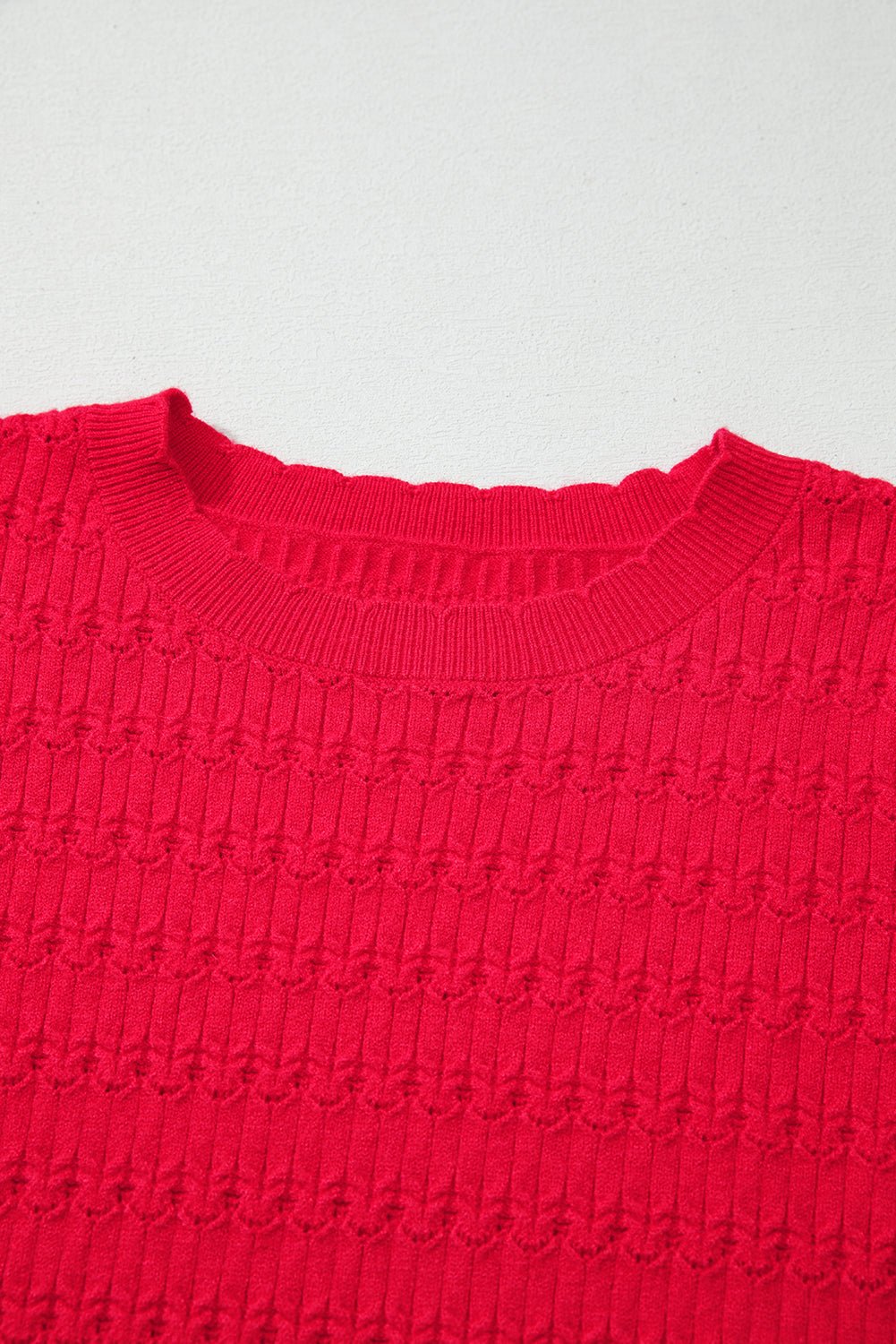Solid Knit Ribbed Cuff Crewneck Sweater - Rooted & Reckless Co.