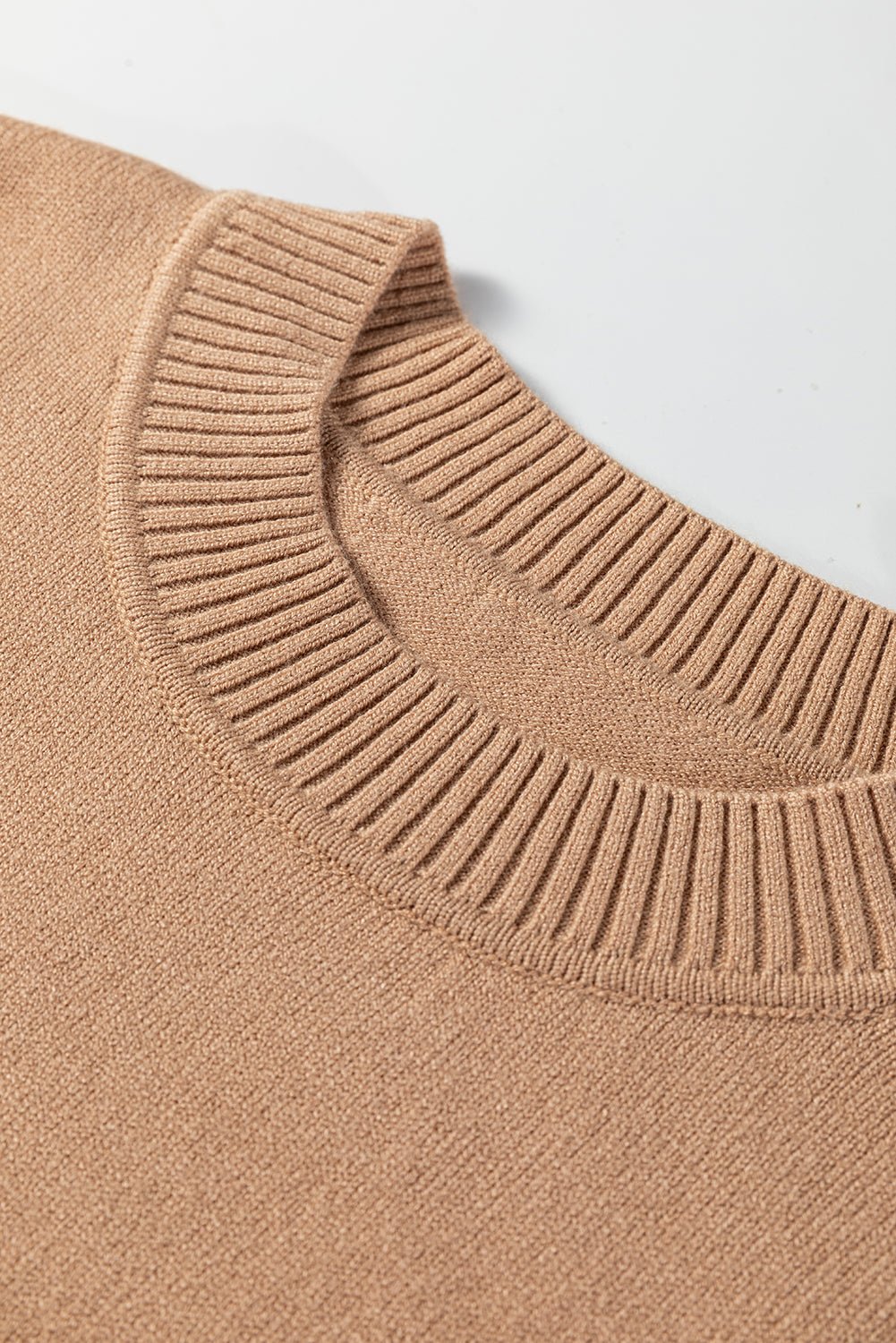 Solid Knit Short Puff Sleeve Sweater - Rooted & Reckless Co.