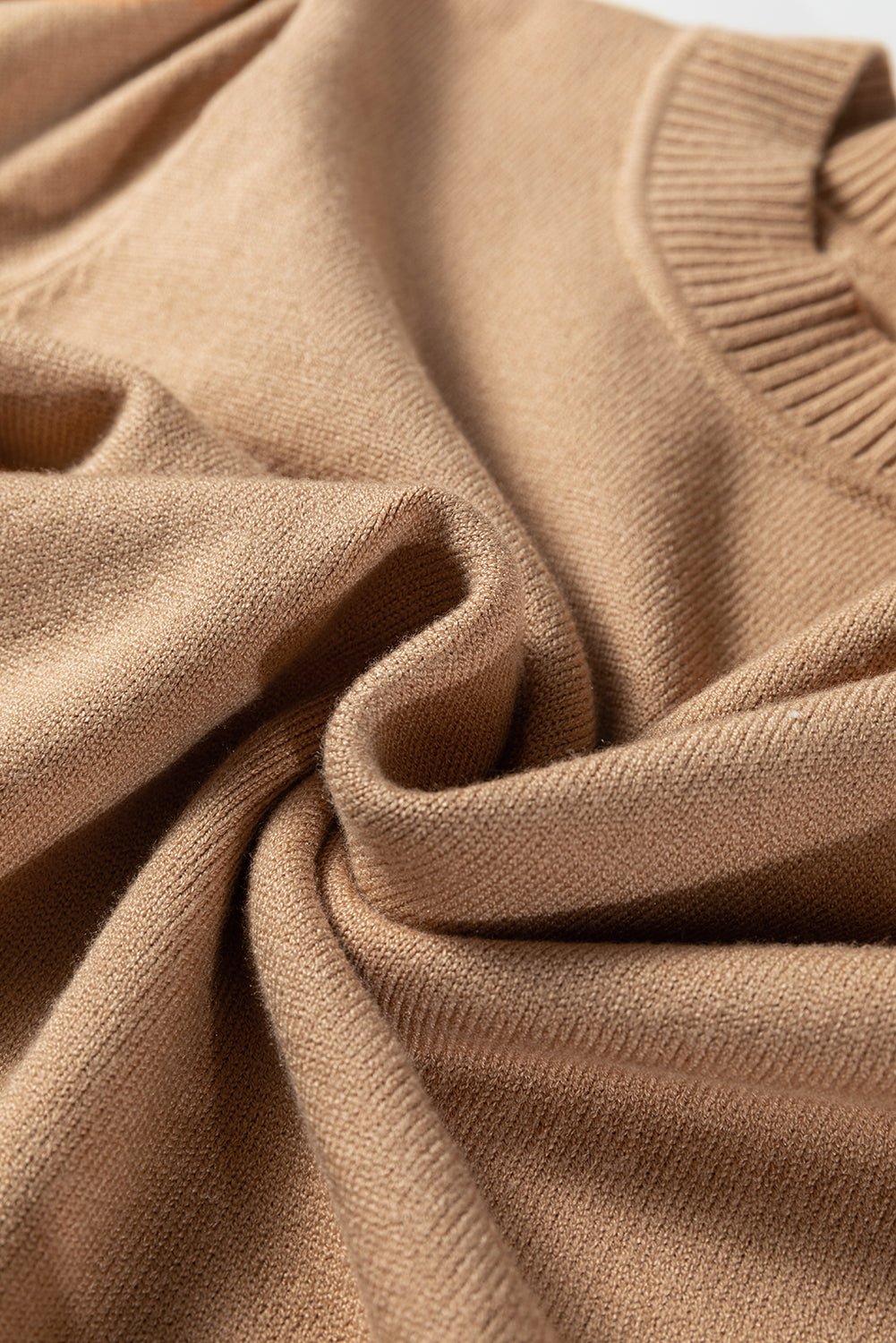 Solid Knit Short Puff Sleeve Sweater - Rooted & Reckless Co.