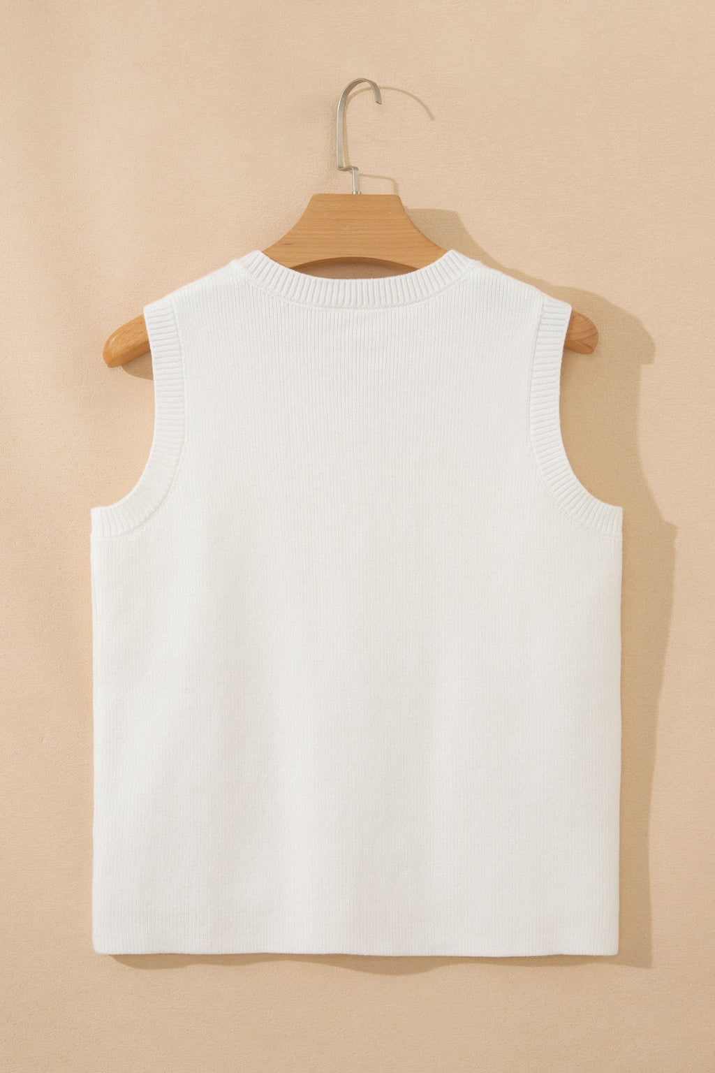 Solid Knit Sleeveless Button Front Pocketed Sweater - Rooted & Reckless Co.