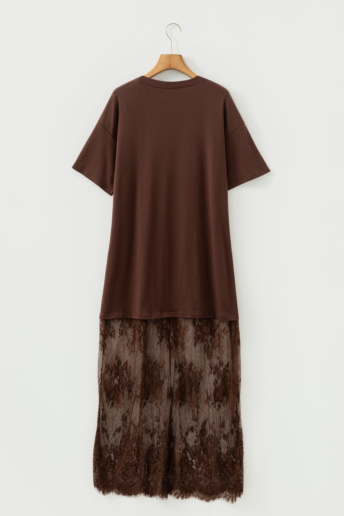Solid Lace Patchwork Short Sleeve Maxi Dress - Rooted & Reckless Co.