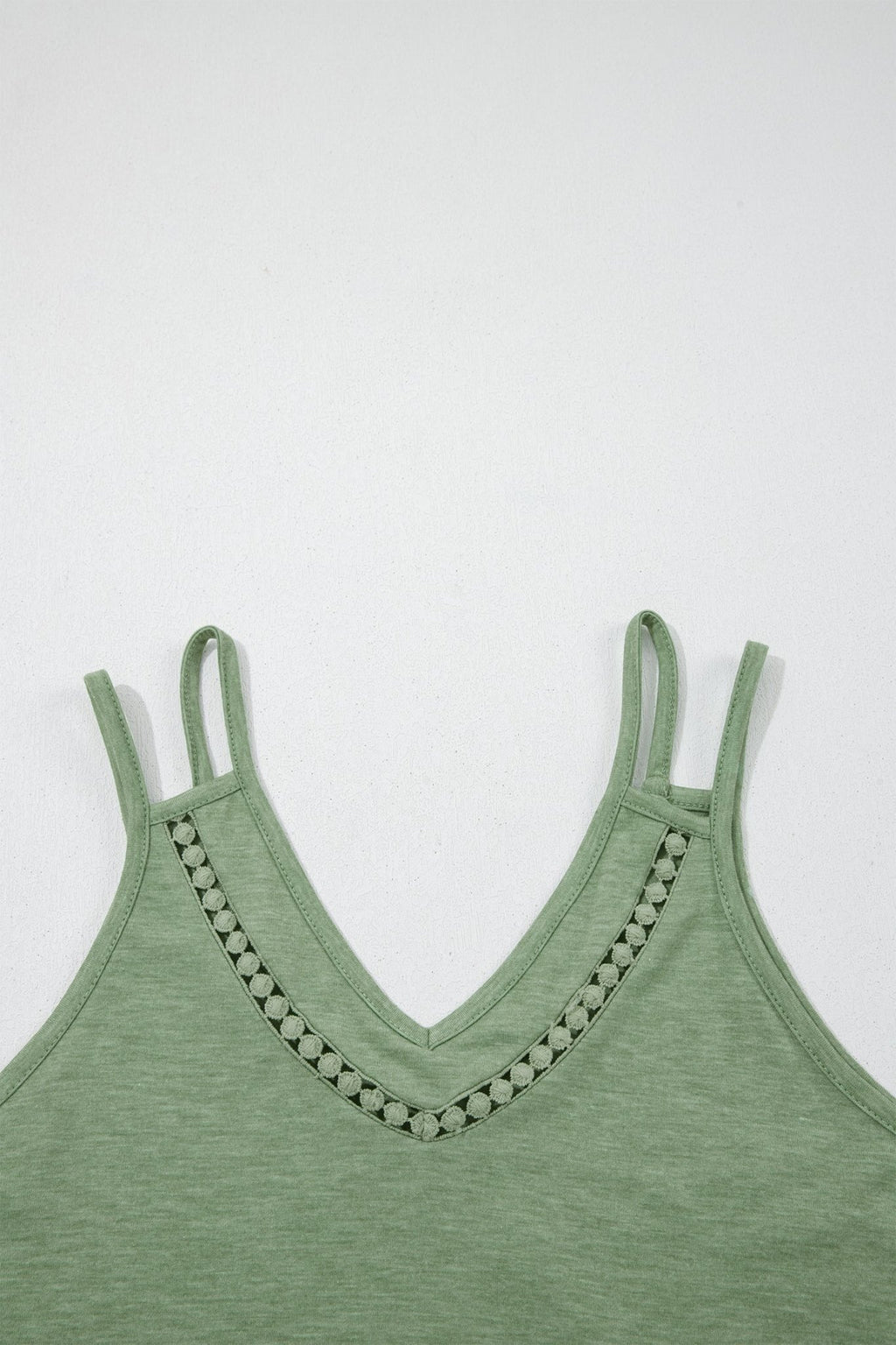 Solid Lace Trim V-Neck Sleeveless Mini Dress - Rooted & Reckless Co.