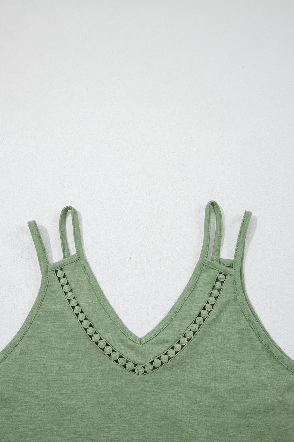 Solid Lace Trim V-Neck Sleeveless Mini Dress - Rooted & Reckless Co.