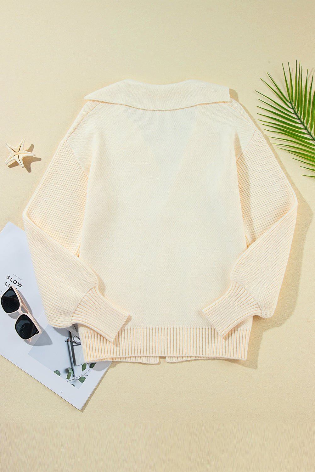 Solid Lapel Collar Single Button Sweater Cardigan - Rooted & Reckless Co.