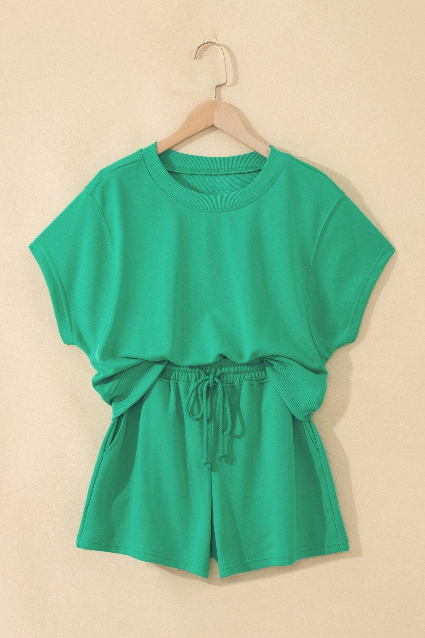 Solid Loose Tee & Drawstring Shorts Set - Rooted & Reckless Co.