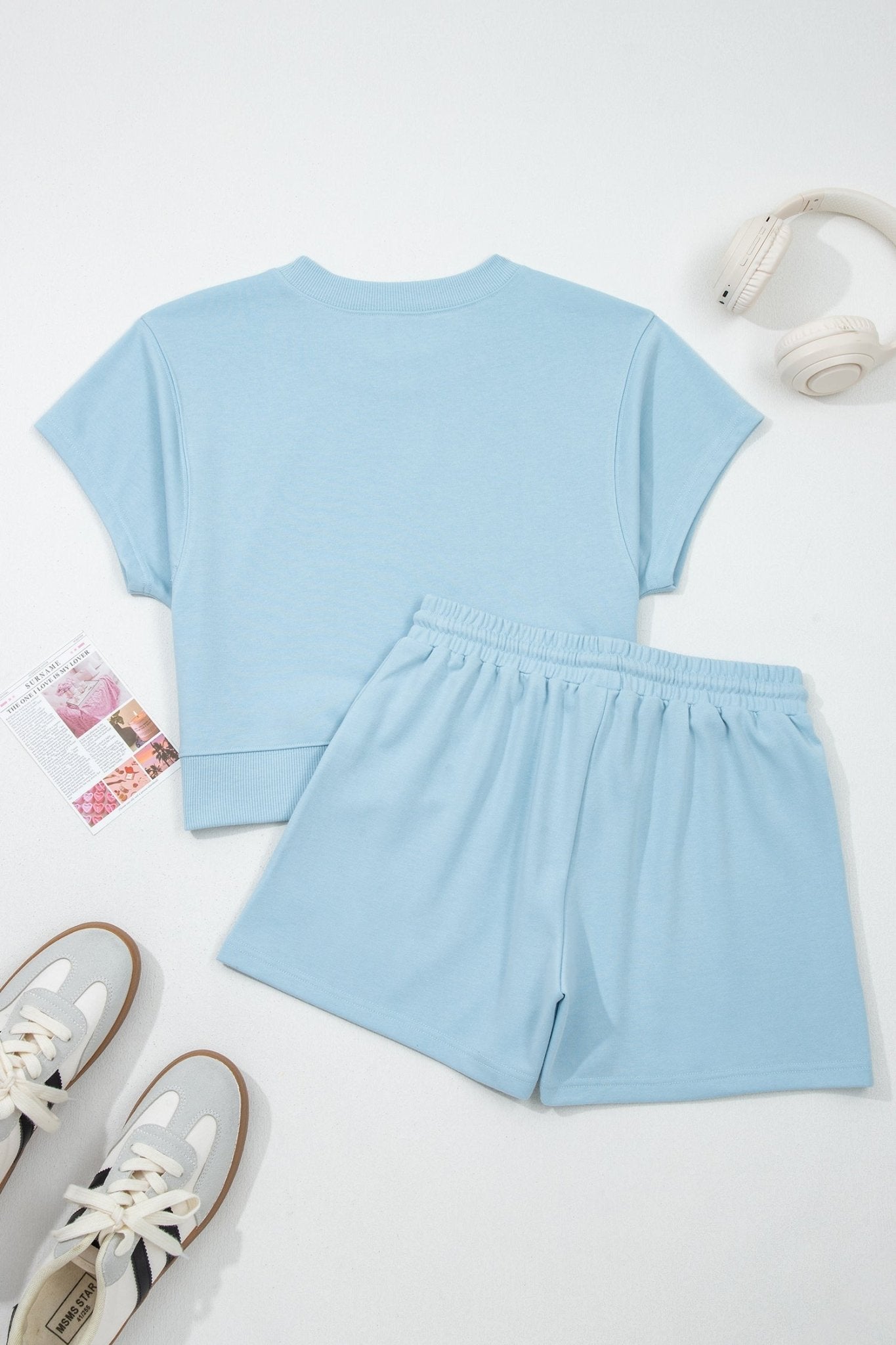 Solid Loose Tee & Drawstring Shorts Set - Rooted & Reckless Co.