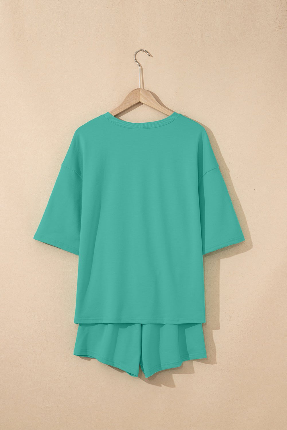 Solid Loose V-Neck Tee & Drawstring Shorts Set - Rooted & Reckless Co.