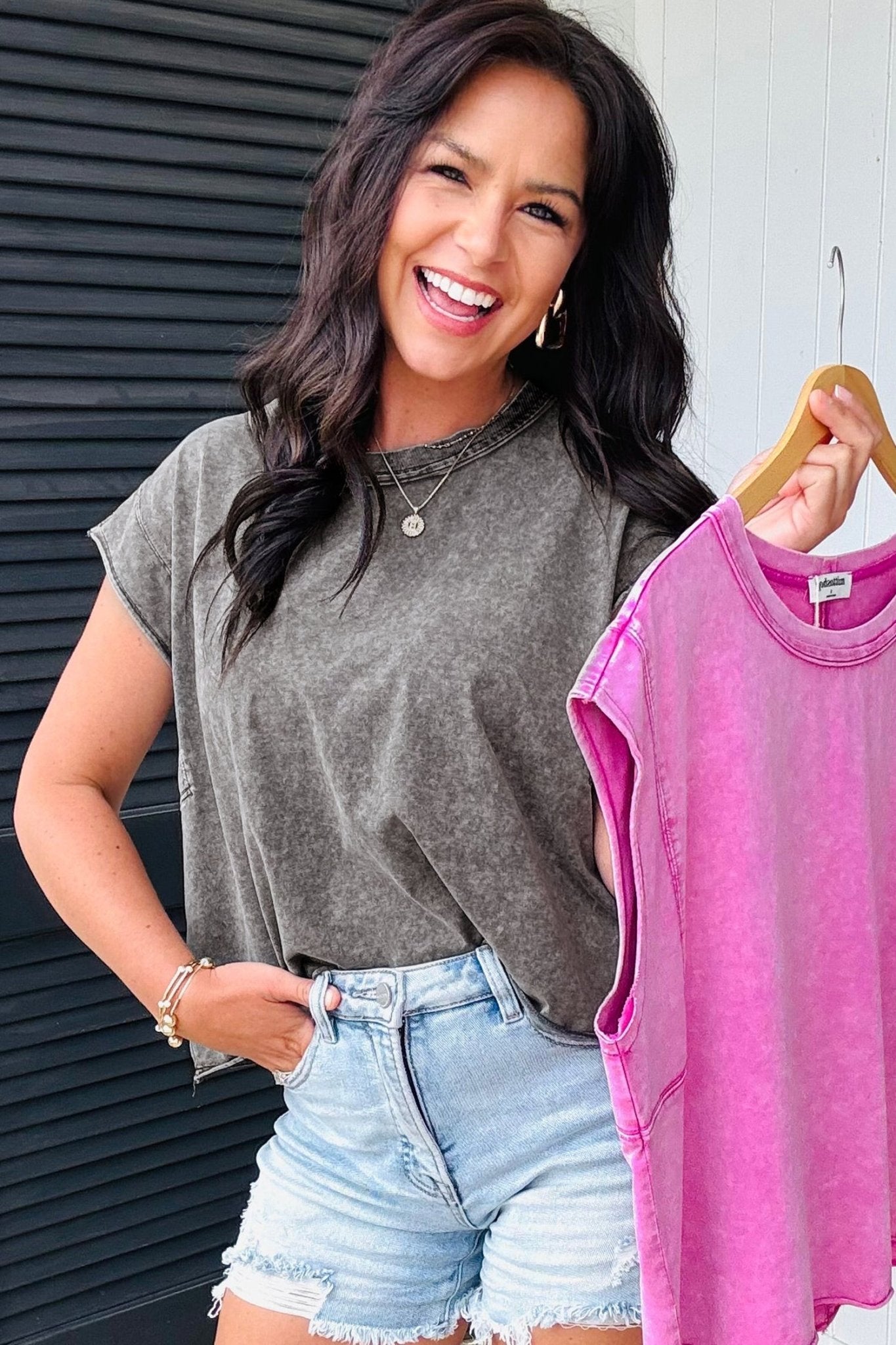 Solid Mineral Wash Boxy Tank Top - Rooted & Reckless Co.