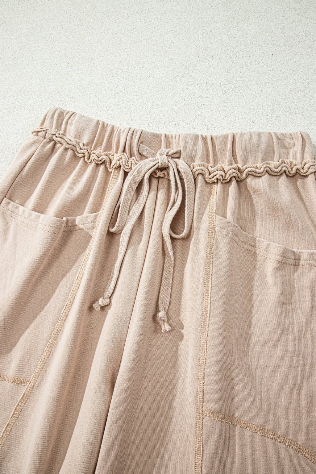 Solid Mineral Wash High Waist Wide Leg Pants - Rooted & Reckless Co.