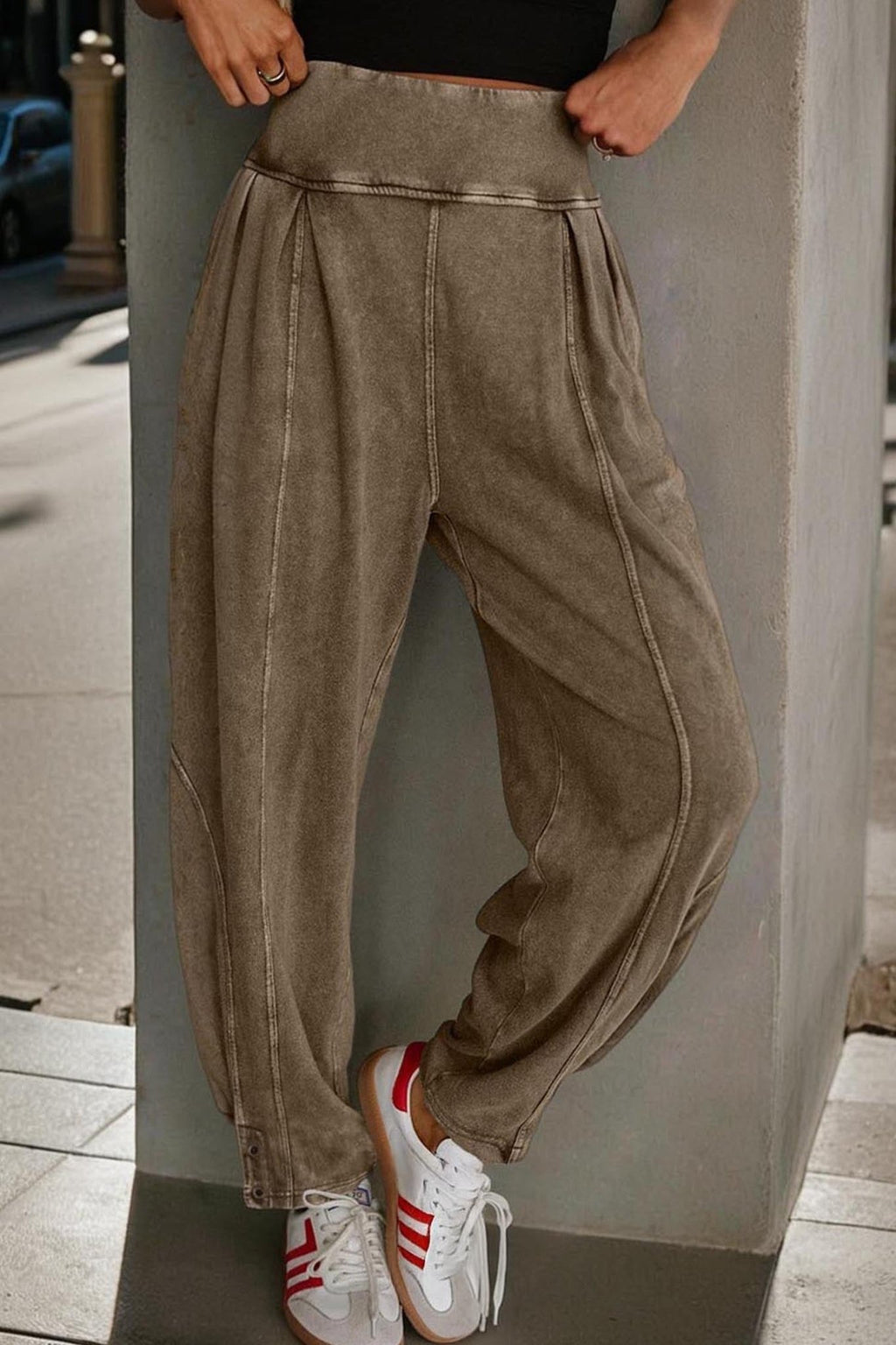 Solid Mineral Wash Jogger Style Pants - Rooted & Reckless Co.