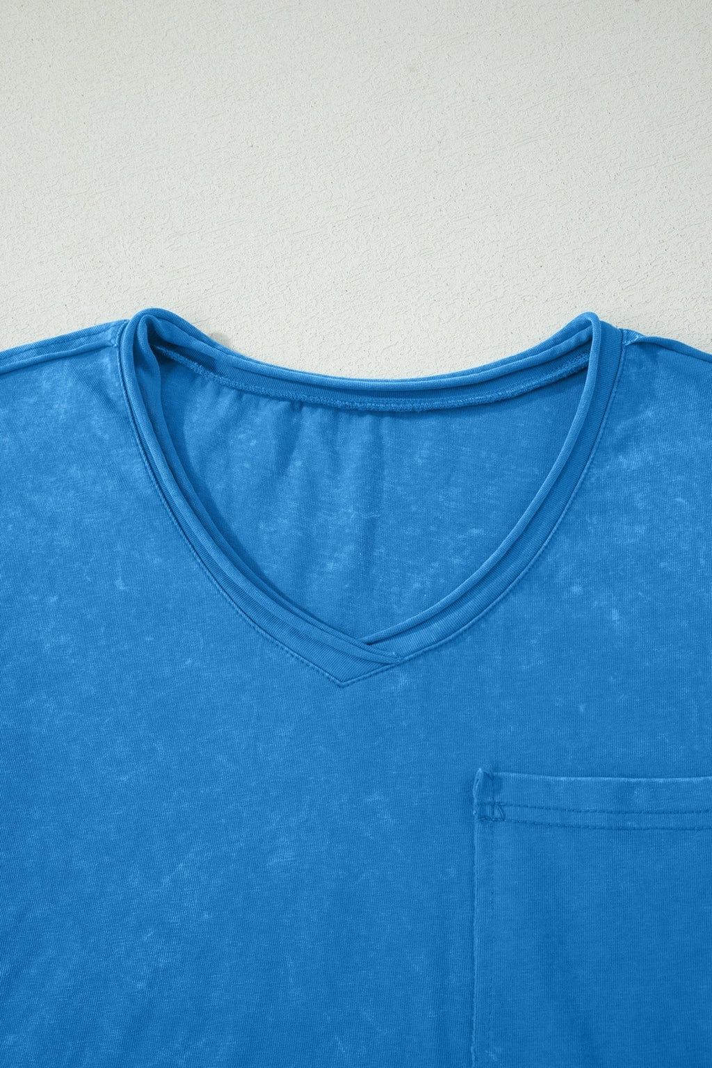 Solid Mineral Wash Short Sleeve V-Neck T-Shirt - Rooted & Reckless Co.