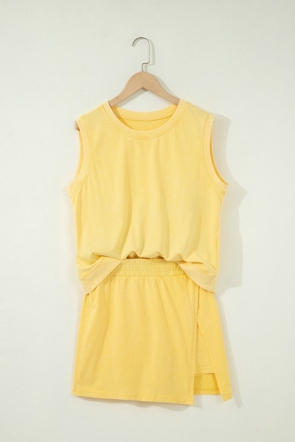 Solid Mineral Wash Tank Top & Lined Skort Set - Rooted & Reckless Co.
