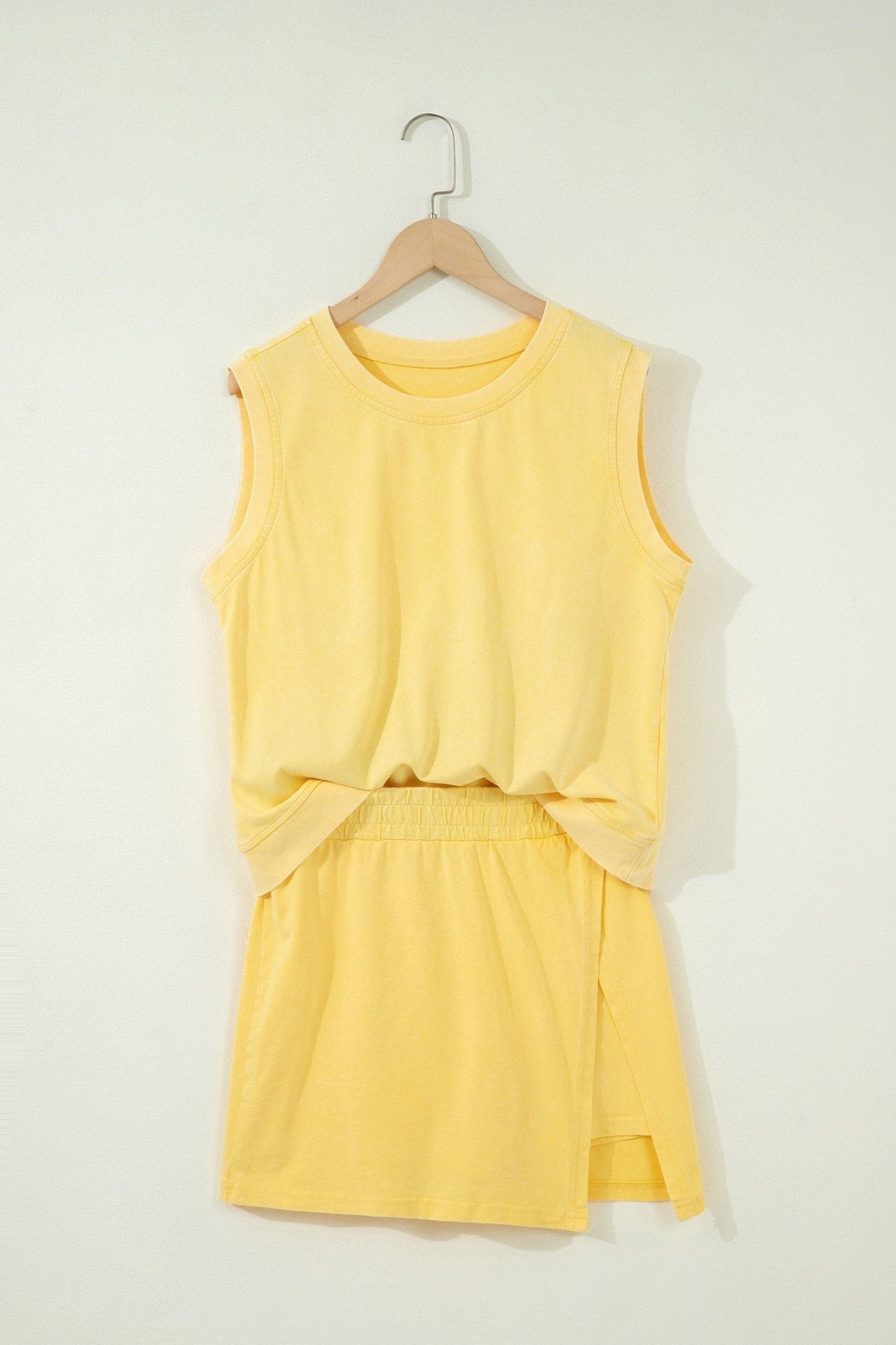 Solid Mineral Wash Tank Top & Lined Skort Set - Rooted & Reckless Co.