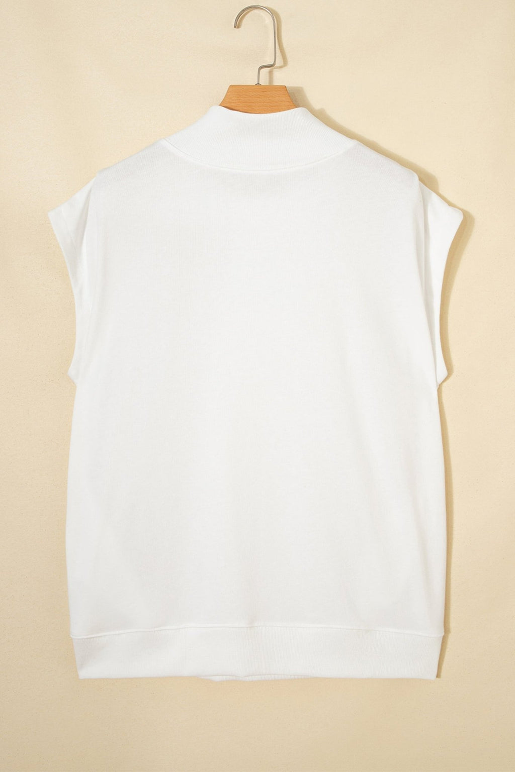 Solid Mock Neck Cap Sleeve Oversized Top - Rooted & Reckless Co.