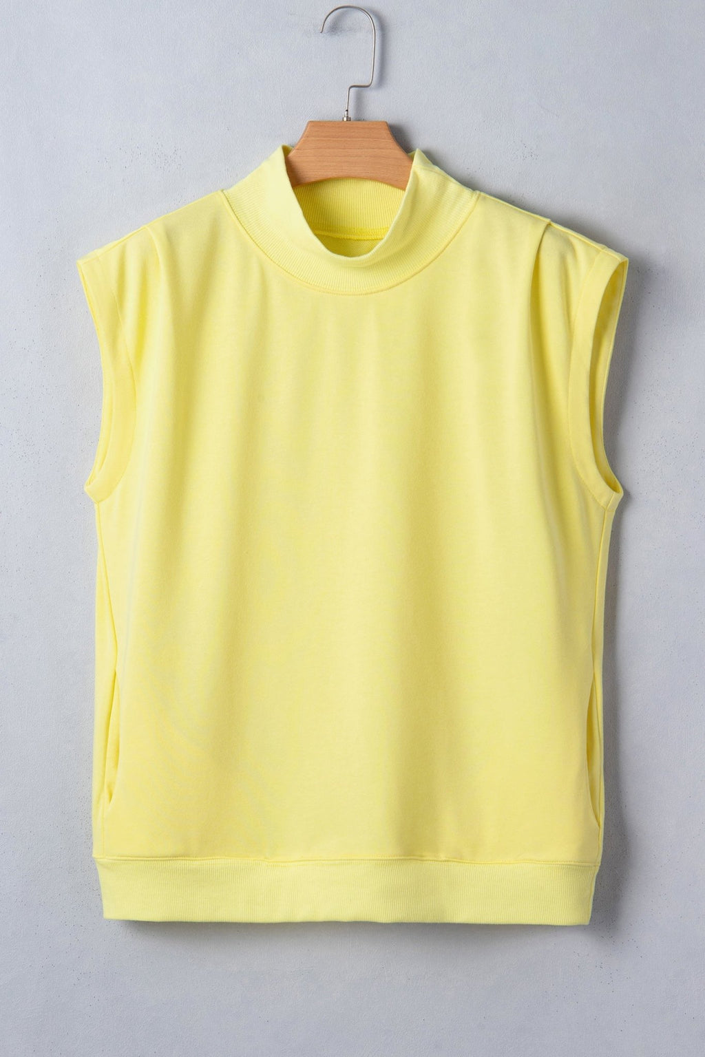Solid Mock Neck Cap Sleeve Oversized Top - Rooted & Reckless Co.