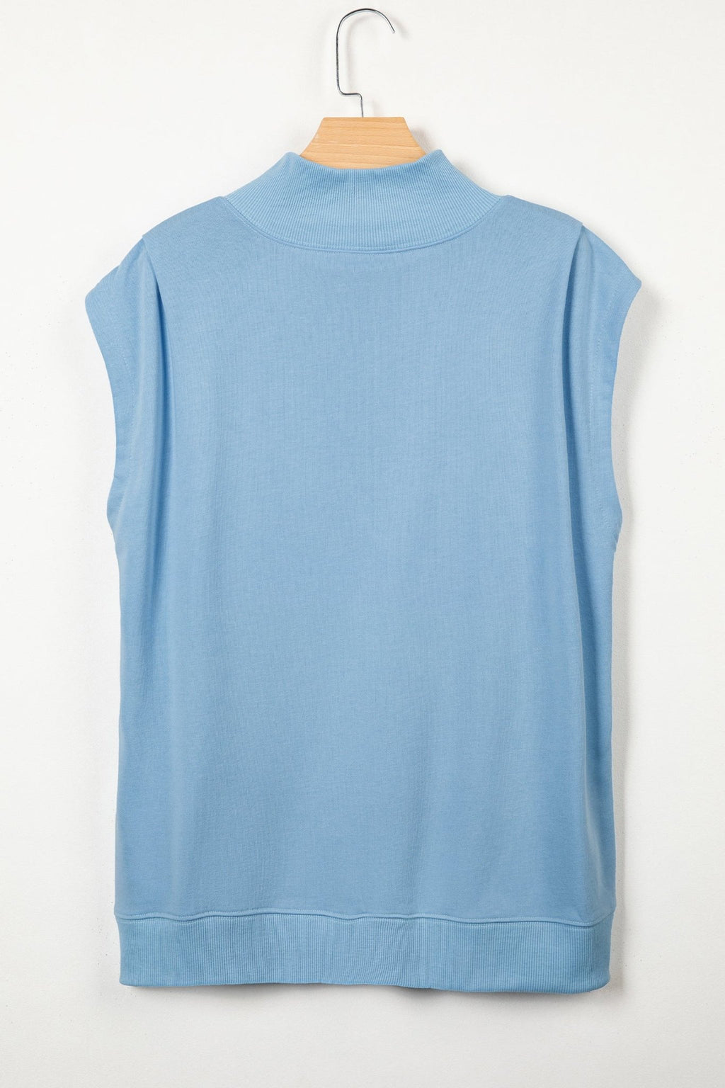 Solid Mock Neck Cap Sleeve Oversized Top - Rooted & Reckless Co.