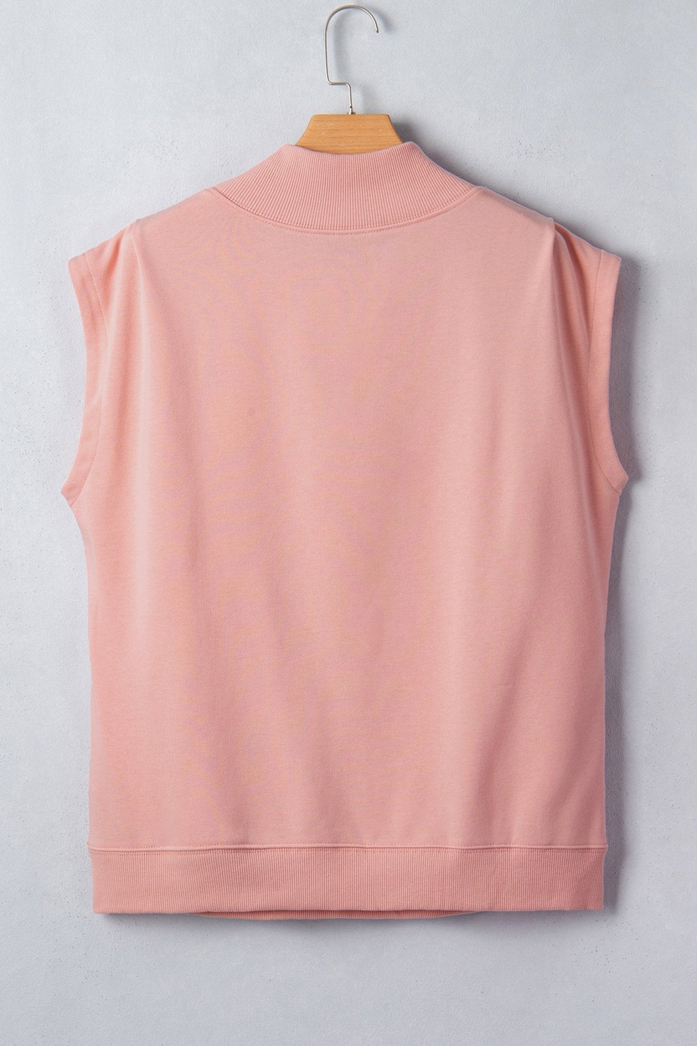 Solid Mock Neck Cap Sleeve Oversized Top - Rooted & Reckless Co.