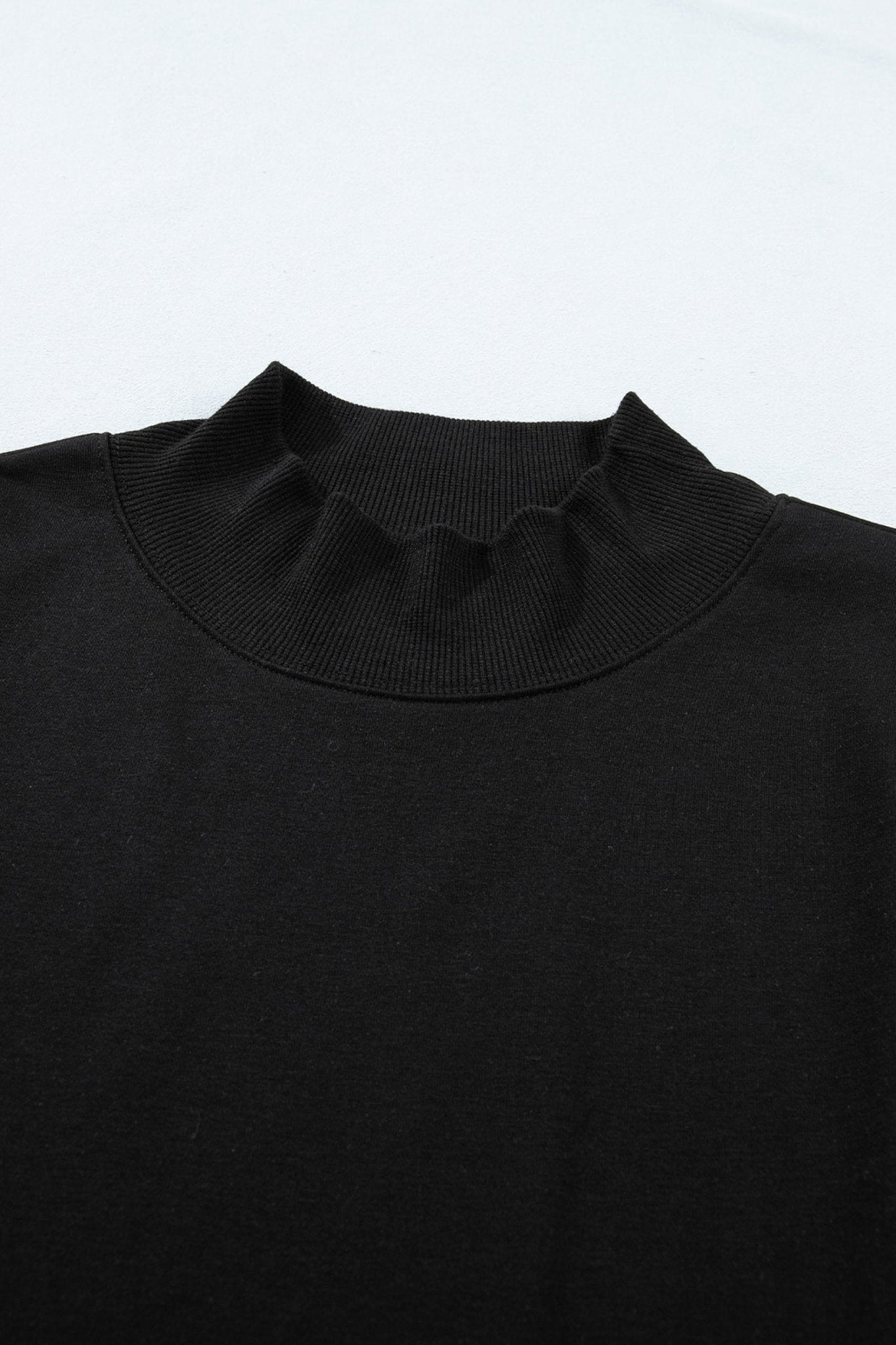 Solid Mock Neck Cap Sleeve Oversized Top - Rooted & Reckless Co.