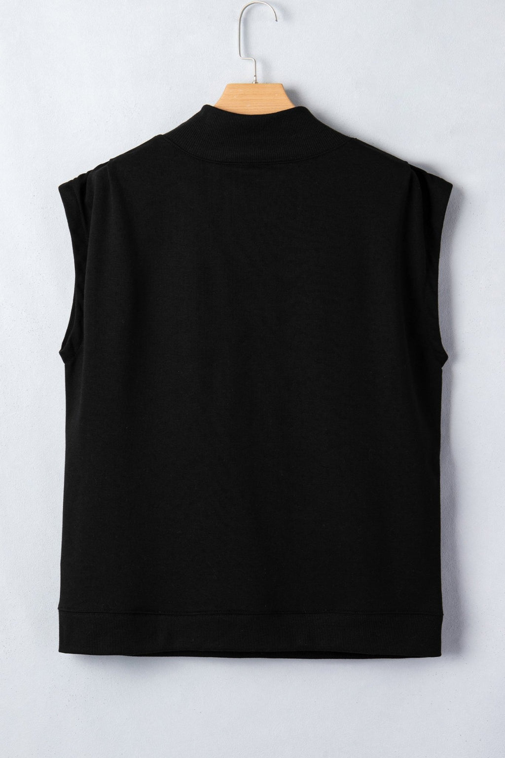 Solid Mock Neck Cap Sleeve Oversized Top - Rooted & Reckless Co.