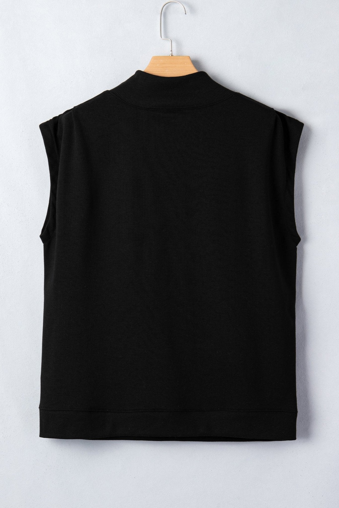 Solid Mock Neck Cap Sleeve Oversized Top - Rooted & Reckless Co.